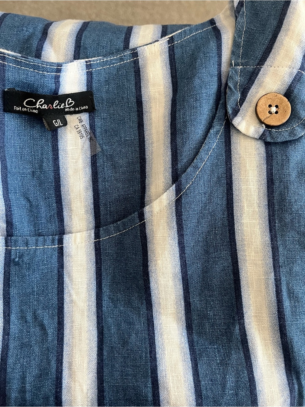 Charlie B linen stripe dress - Picture 5 of 5